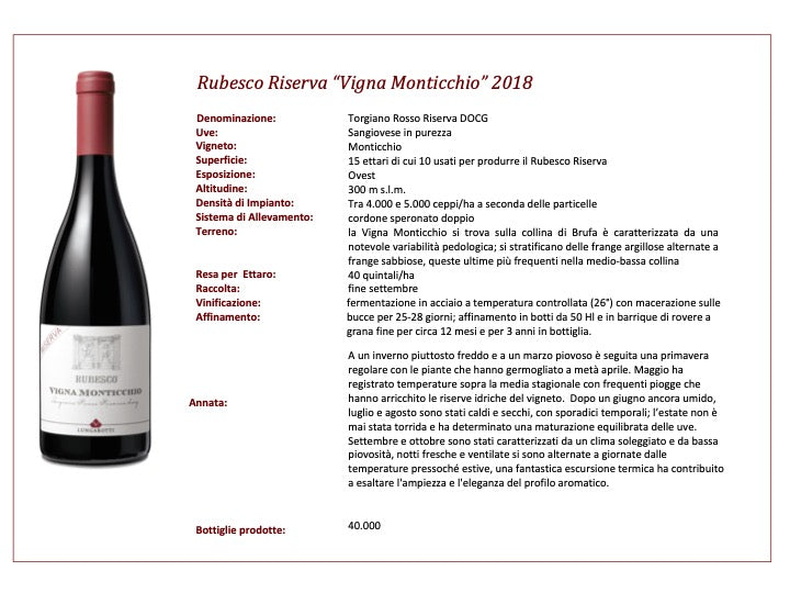 TORGIANO ROSSO RISERVA D.O.C.G. - VERTICALE 60 ANNI DI VIGNA MONTICCHIO RUBESCO - 1974 - 1997 - 2018 - CASSETTA LEGNO DA COLLEZIONE - LUNGAROTTI - 3 X 0,75 L